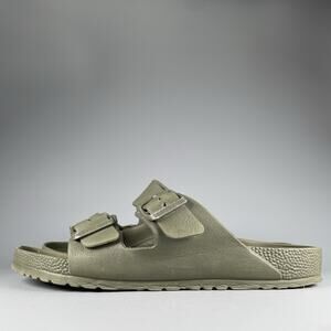 Birkenstock Arizona EVA Mens EU 43 US 10 Khaki Green Slip On Slide Casual Sandal